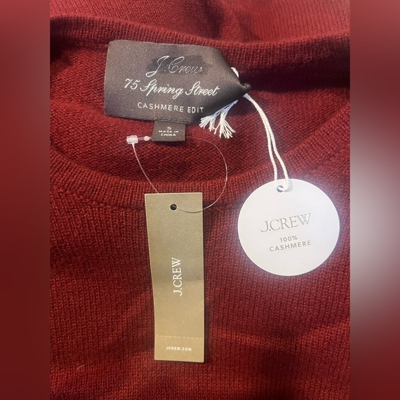 J.Crew Spring Street long-sleeve cashmere sweater-dress in burgundy - Picture 9 of 9